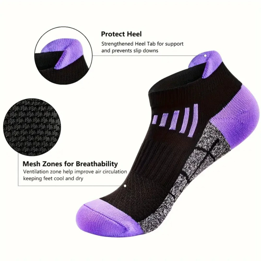 (image for) 6 Pairs Men's Ankle Socks, Anti Odor & Sweat Absorption Breathable Cotton Low Cut Socks Mens Sport Socks for Outdoor Running Cycling Hiking Wearing All Seasons Wearing