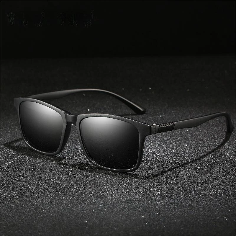 (image for) Men Polarized Sunglasses Fashion Women Square Sports Sunglasses Ultra Light TR90 Frame Driving Sunglasses Vintage Eyewear UV400