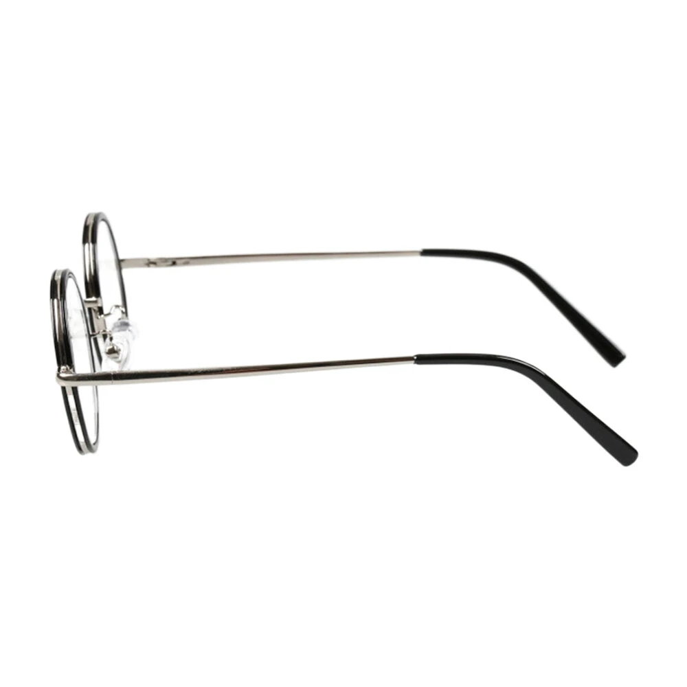 (image for) Retro Round Metal Frame Reading Glasses Minimalist Anti-blue Light Presbyopia Eyeglasses