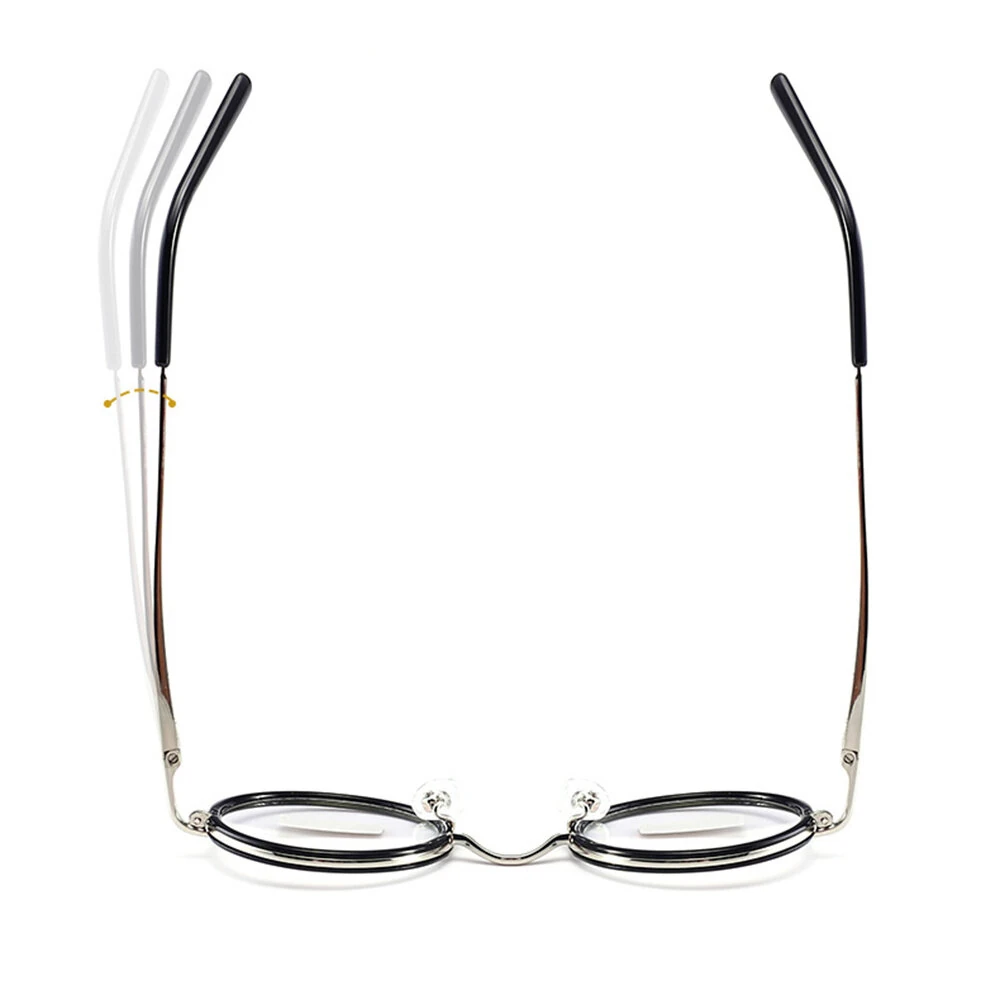 (image for) Retro Round Metal Frame Reading Glasses Minimalist Anti-blue Light Presbyopia Eyeglasses