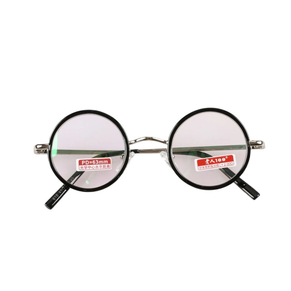(image for) Retro Round Metal Frame Reading Glasses Minimalist Anti-blue Light Presbyopia Eyeglasses
