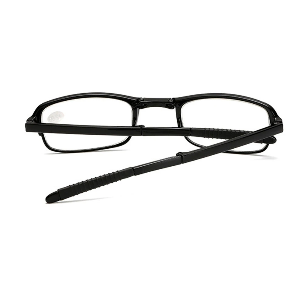 (image for) TR90 Folding Reading Glasses with Zipper Case Unisex Portable Lightweight Presbyopic Eyeglasses Readers Eyewear +1.5 ~ 3.5