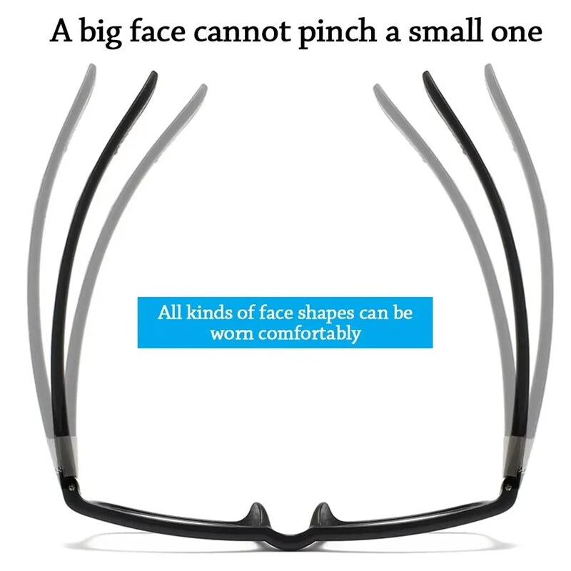 (image for) Ultralight Sports Reading Glasses Anti-blue Light Eyewear Glasses TR90 Frame Presbyopia Eyeglasses for Men Women